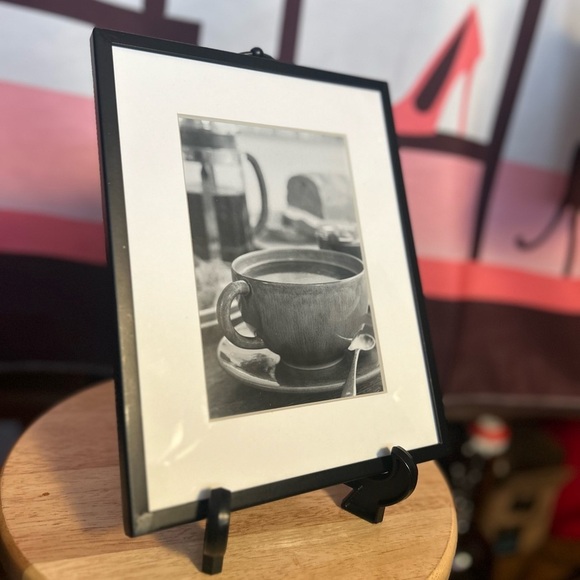 Relaxing Coffee Cup Black White Photo Wall Art - Picture 1 of 5